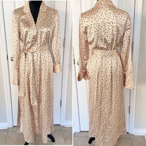 Significant Other Amara Dress Midi Cream and Black Polka Dot Size US 8